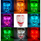 Mascara Led Neon Halloween Cosplay Fantasia Masculina Terror