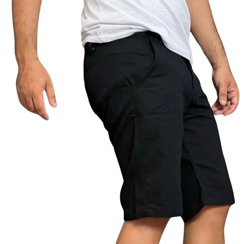 Bermuda Social Masculino Sarja Alfaiataria Colorida Jeans
