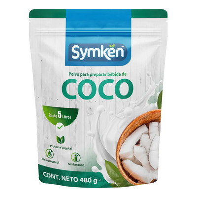Leche Coco | Bolsa 480g | Symken | Meses sin interés