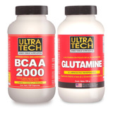 Combo Amino Bcaa + Glutamina Ultra Tech Crecimiento Muscular Los Aminoácidos Mas Abundantes En La Masa Muscular