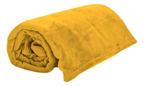 Cobertor Ligero Matrimonial Liso - Hotelero Suave Y Caliente Color Amarillo