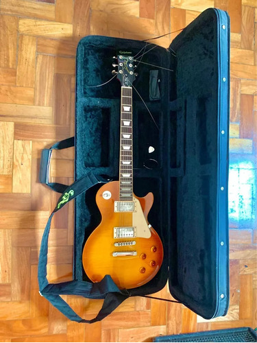 Guitarra Les Paul EpiPhone Standard Pro Honeyburst Pouso Uso