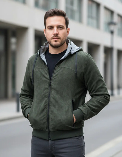 Chamarra Abrigo De Hombre Tallas Extra Forrada Invierno 03