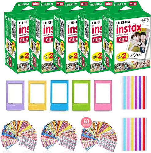 Instax Mini Instant Film Paquete De 5, 100 Hojas 5 Marc...