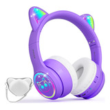 I Love E Ifecco Auriculares Niños Con Micrófono Light Up Cat