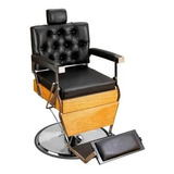 Cadeira Hidráulica Barão Madeira Barbeiro Salão Reclinável