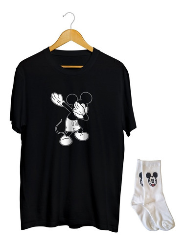 Playera Y Calcetas Mickey Mouse Pose Retro Caballero Dama
