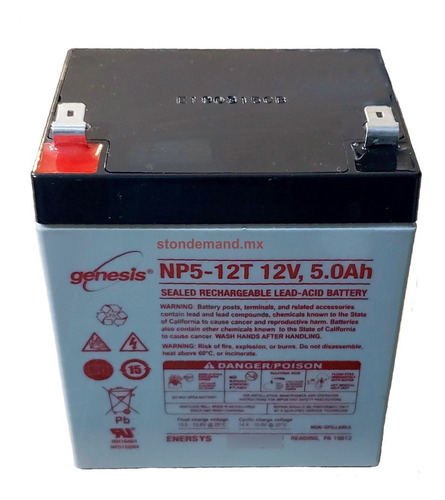 Bateria Para Ups Recargable Genesis Np5-12 F2 12v 5ah 