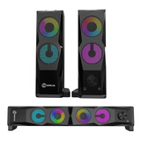 Parlante Gamer Xinua 2 En 1 Barra De Sonido Rgb Pc Tv Smart