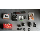  Kit Canon Xti + 3 Objetivos + Battery Grip  + Caja 