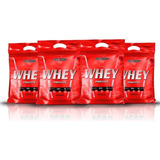 Combo 4x Nutri Whey Isolado 907g Refil - Integral Medica Sabor Chocolate