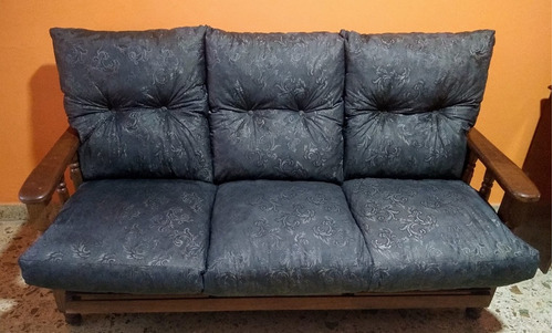 Vendo Sillón De 3 Cuerpo De Algarrobo Con Sus 6 Almohadas 