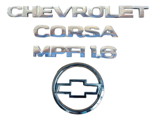 Kit Emblemas Corsa Chevrolet 1.6 Mpfi 5piezas Foto 3