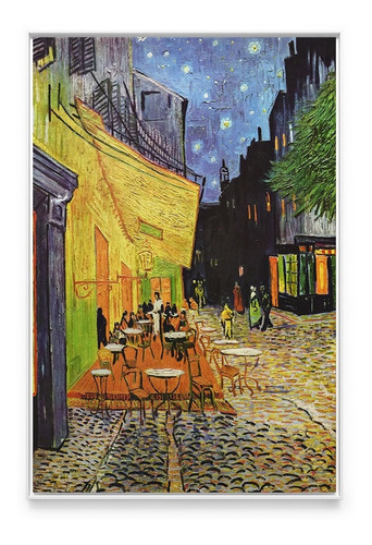 Quadro Van Gogh Terraço Do Café Releitura Obras De Arte Sala