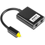 Cable Splitter Digital Optical Fiber 1 En 2 Out Optic Audio