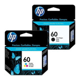 Kit Cartucho Tinta Hp Original 60 D1660 C4224 Colorido/preto