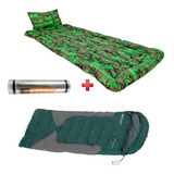 Kit Camping Selva Com Saco De Dormir + Colchonete + Isolante