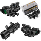 Red Dot Luneta Acog 4x32 Prdl Airsoft Dmr Reticulo Luminoso