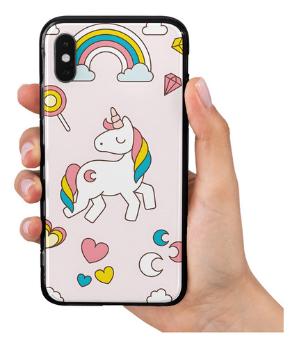 Funda Para iPhone En Todos Los Modelos Unicornio Arcoiris.