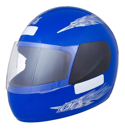 Capacete Pro Tork Liberty Four Moto Azul Tamanho 60 Desenho Solid