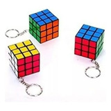 Packx12 Llaveros Cubo Rubik 3x3 Cotillon Didactico Tendencia