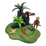Playmobil Set Base Con Plantas Y Animales Arqueologos Dinos