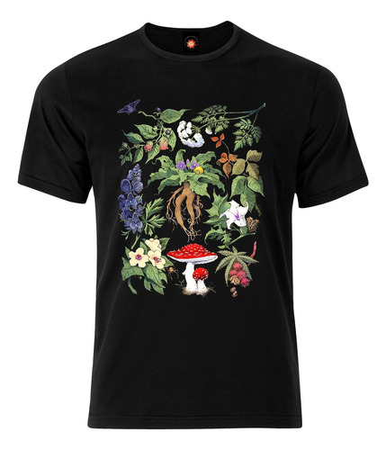 Remera Estampada Varios Diseños Hongos Y Plantas