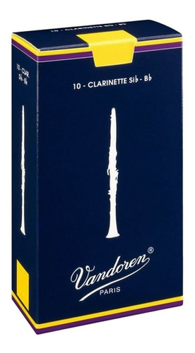 Palheta Vandoren Trad. Clarinete Nº 2,0 (caixa C/ 10)