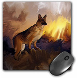 Mouse Pad Pintura Pastor Aleman 8 X 8 Pulgadas