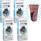 Bravecto Anti Pulga Carrapato Combo 4un  Cães De 20a40kg