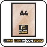 Moldura Quadro 21x30 Ou 30x21 Cm A4 Com Vidro