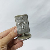 Porta Caixa Fósforos Metal Antiguidade Israel 6,5x4.5cm 100g