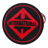 Plafón Luz Led Auto International 9cm Negro Rojo