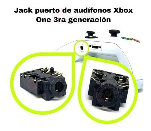 Puerto Conector Auricular Jack Para Control Xbox One 3ra Gen