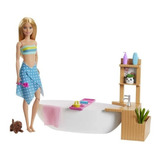 Barbie Piscina Tobogán Spa Burbujas Cachorro Accesorios 