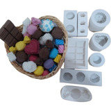 Kit Com 8 Moldes Formas Formato Doces Chocolate P/ Sabonetes