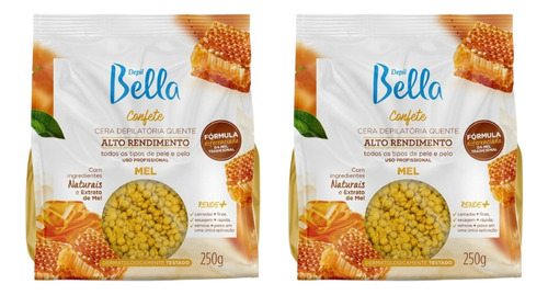 Depilatorio Depil Bella Cera Confete 250g Mel - Kit C/ 2un