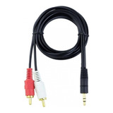 Cable De Audio Auxiliar Plug 3.5 A 2 Rca Macho 1.8 Mt 