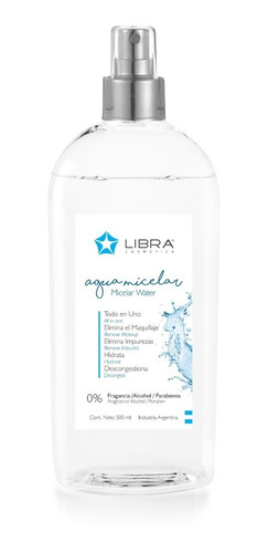Agua Micelar X 500ml Libra Cosmetica