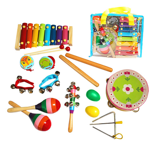 Set De 14 Piezas De Percusión Infantil Para Instrumentos Mus