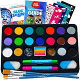 Kit De Pintura Facial De Calamar Azul Para Niños - 160 Pieza