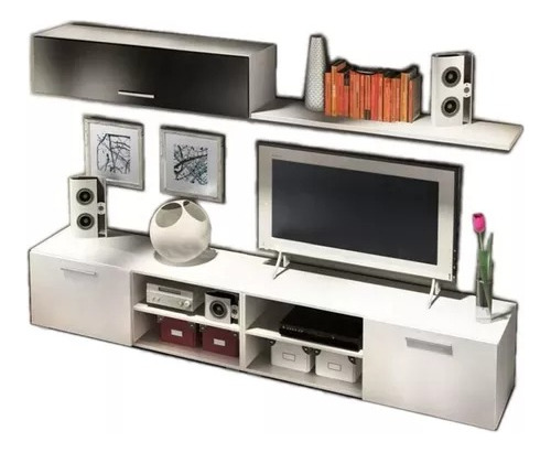 Modular Lcd Rack Panel Moderno Living - Amoblamientos Future