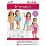 Simplicity 8190 american Girl Doll Ropa Para Muñeca 18''