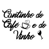 Cantinho Do Cafe E Do Vinho Mdf Preto Fosco