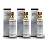 Kit 3 Perfume Masculino Silver - Amakha Paris - Ambarado Amadeirado