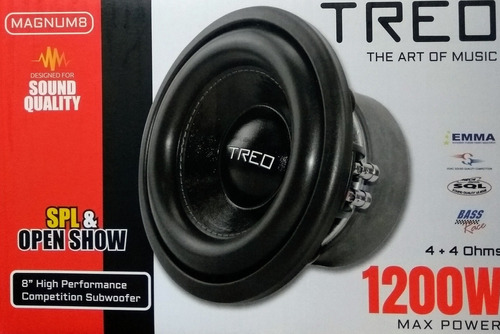 Par De Subwoofer De 8 . Treo. Magnum8. 600w Rms. Bobina 2 . 