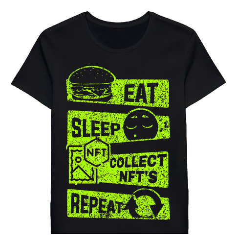 Remera Funny Nft Quotes Eat Sleep Collect Nfts Repe 97497959