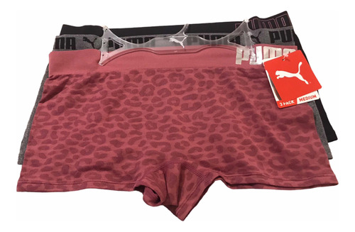 Calzones Puma Mujer, Pack (3), Talla M, Boyshorts