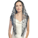 Mantilla Triangular De Encaje, Velo De Encaje, Bufanda De Tu