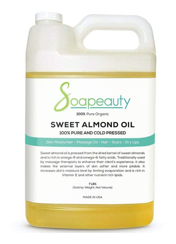 Soapeauty Aceite Orgnico De Almendras Dulces Prensado En Fro